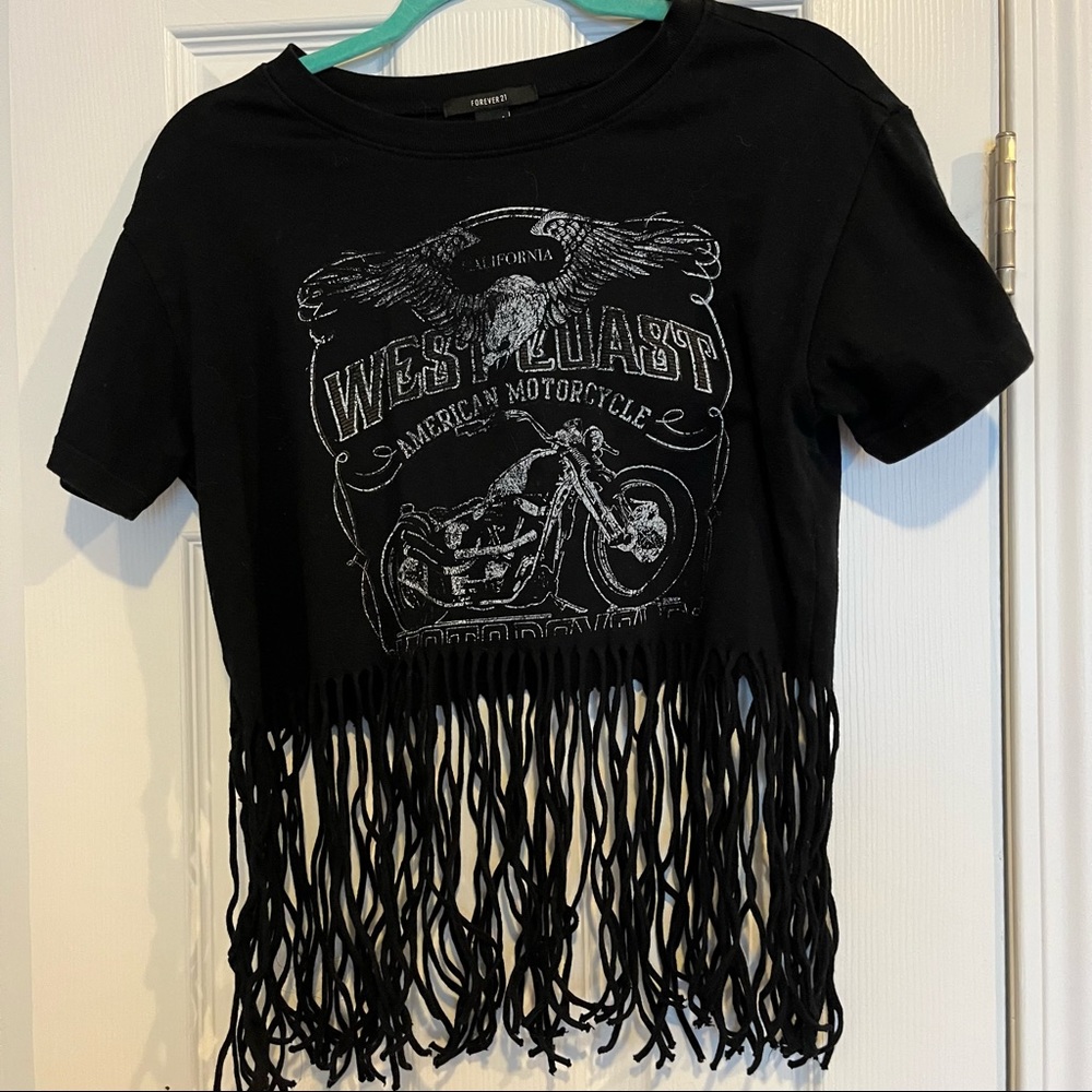 Forever 21 West Coast American Motorcycle California Shirt, Size S, Color: Black